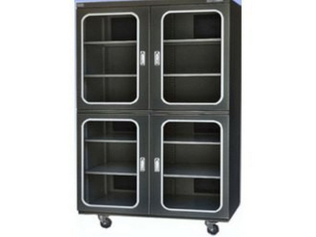 Drying cabinet 1% RH incl RH meter 1200x710x1910mm 4 compartments incl. Heating System to 40°C