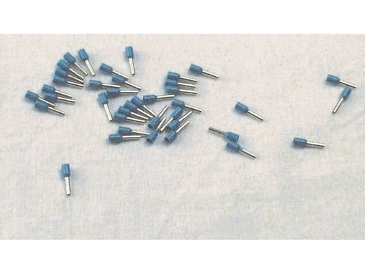Terminal tube insulated turquoise 0.34mm-L6mm: bag w/500pcs.