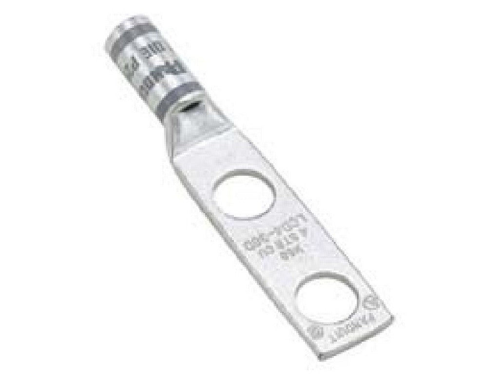 Cable lug w/2 holes 1/4 straight AWG6 Ø5mm