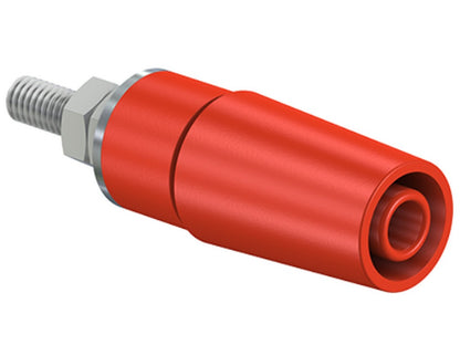 Stikkontakt nikkelbelagt SAB4-G/NX rød 600V - CAT II - 32A