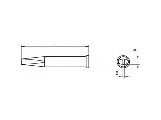 XT-M Loddespids 3,2x1,2 mm