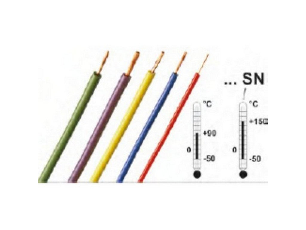 Ledning Sili-E 0,15mm2 sort 100m  150V 6A