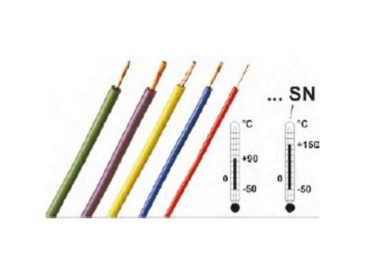 Ledning Sili-E 0,15mm2 sort 100m  150V 6A