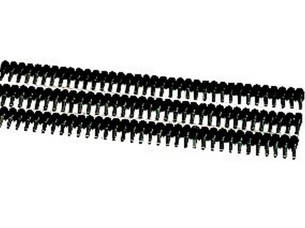 Terminal tube insulated BLACK tape 1.5mm-L8mm: roll w/2500pcs.