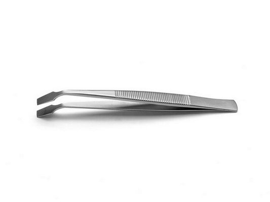 Tweezers w/wide tip - bent