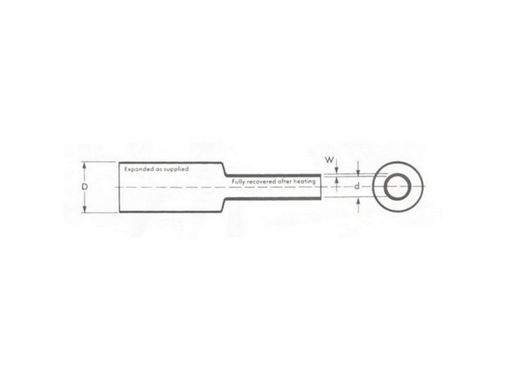 Krympeslange 19mm blå (2:1) 5m i miniboks