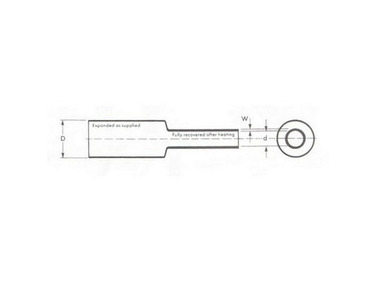 Heat shrink tube 19mm blue (2:1) 5m in minibox