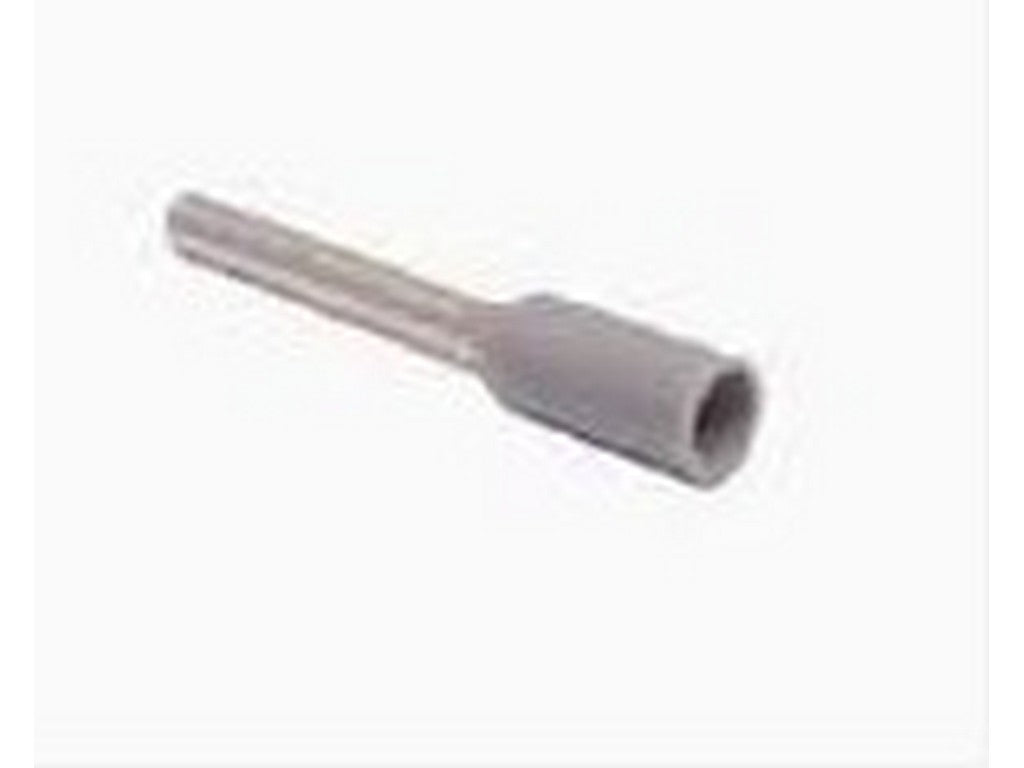 Terminal tube insulated gray 0.75mm-L6mm; bag w/500pcs.