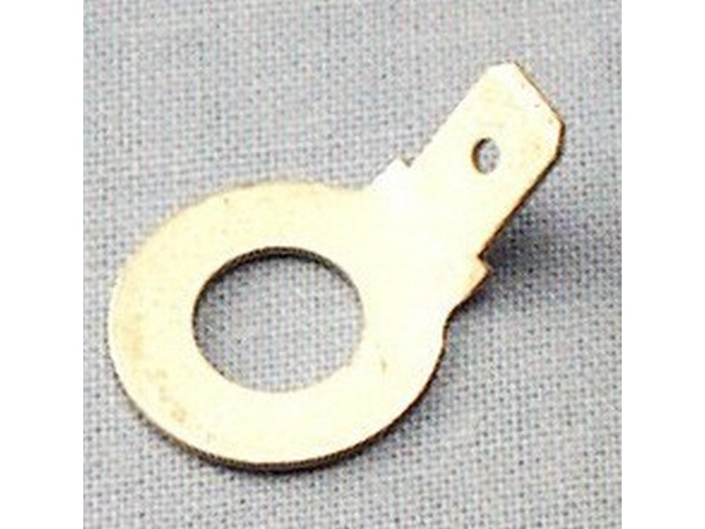 Fladstik uisoleret han 6,3x0,8-Ø8; vinkel 45°