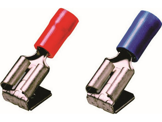 Flat connector insulated male/female blue 1.5-2.5mm-6.3x0.8mm