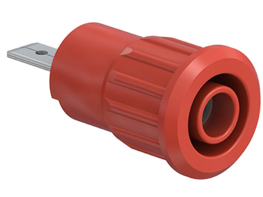 Socket SEB4-F/A nickel-plated red CAT III 1000V 24A