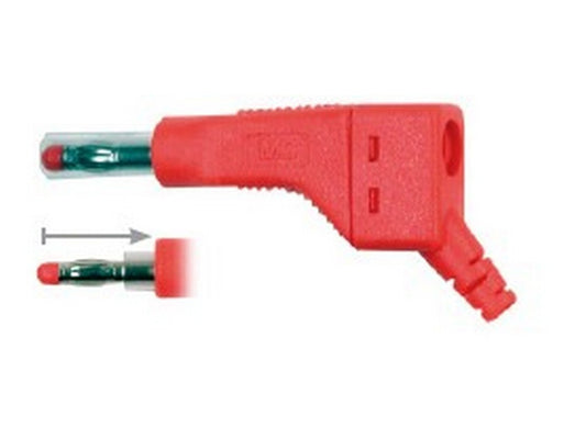Banana plug 4mm ZGL-410 stackable red