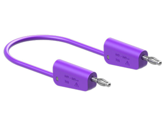 Silicone test lead 1mm 25cm VIOLET LK-4N-S10 19A 30V AC/60V DC nickel-plated plug