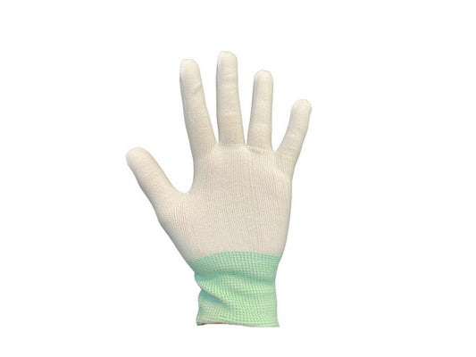 Handsker ESD Hvid nylon PU-coated håndflade str. S
