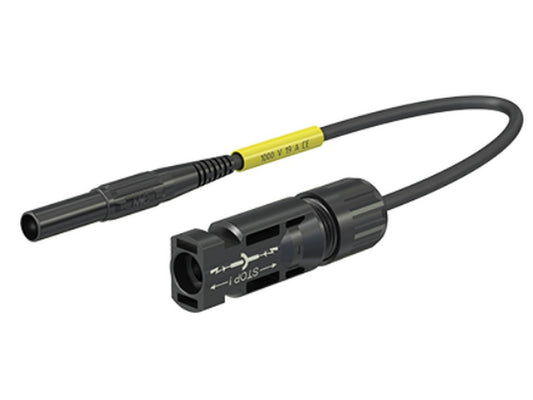 PV test lead. AMLS4/150 black MC4 connector /Ø4mm banana plug