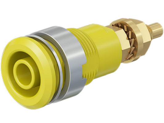 Socket SLB4-G gold-plated yellow CAT III 1000V 32A