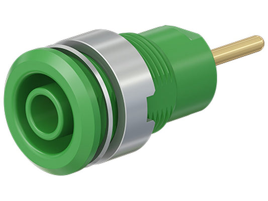 Socket SLB4-R gold plated Green CAT III 1000V 24A