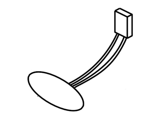 Cable assembly, 2 cond, 9V T style battery snap, 2 pos 2mm prescription HSG, 1.3in, bulk