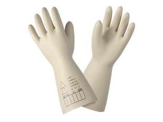 Natur latex handske 500V cl.00 Str. 12 - 36cm lang 0,6mm tyk