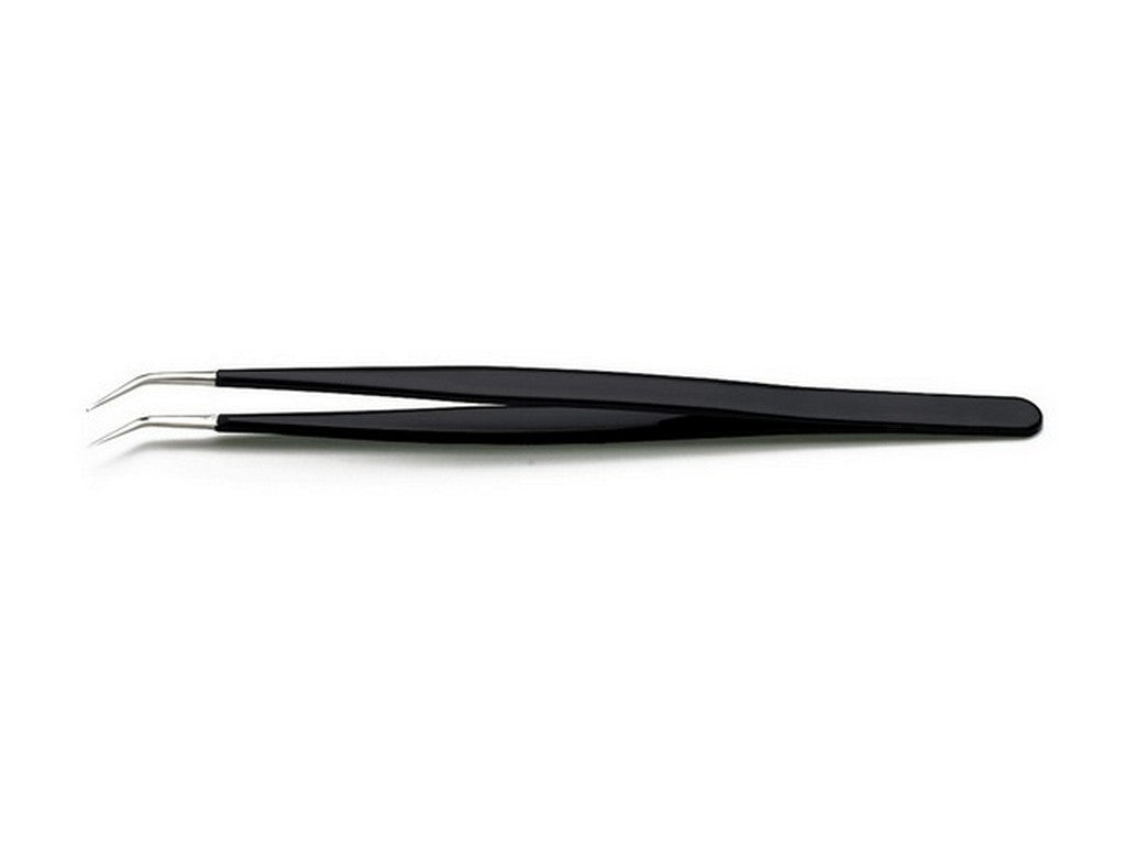 Tweezers PVC coated 150mm fine bent tip