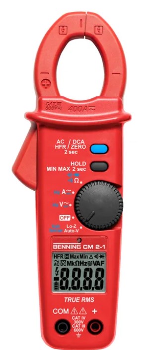 BENNING strømtang 400A AC/DC 600V AC/DC - frekvens/kapacitets måling