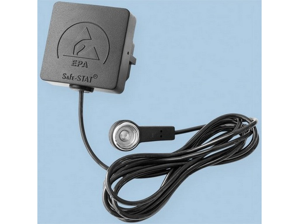 Grounding box ESD w/1Mohm 10mm t/SCHUKO socket 1.5m cable
