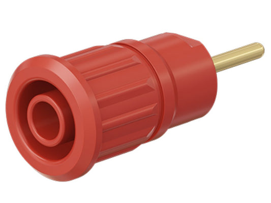 Socket SEB4-R gold-plated red CAT III 1000V 24A