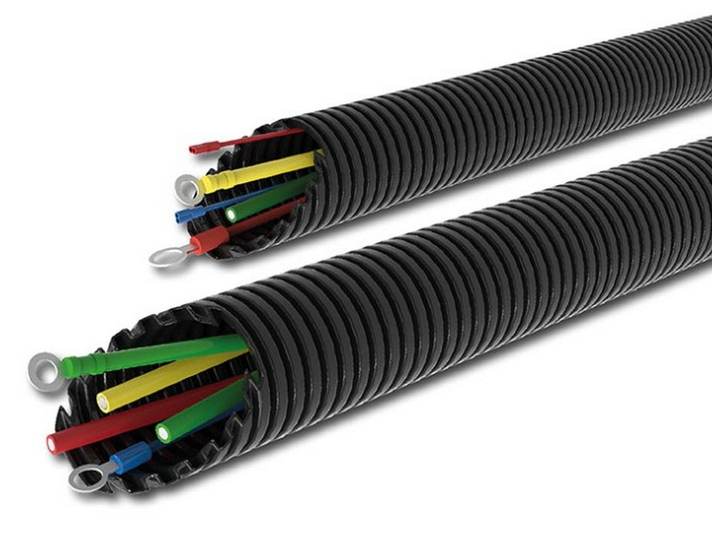 Protective hose in black Polyamide NW14 roll w. 50 mtrs
