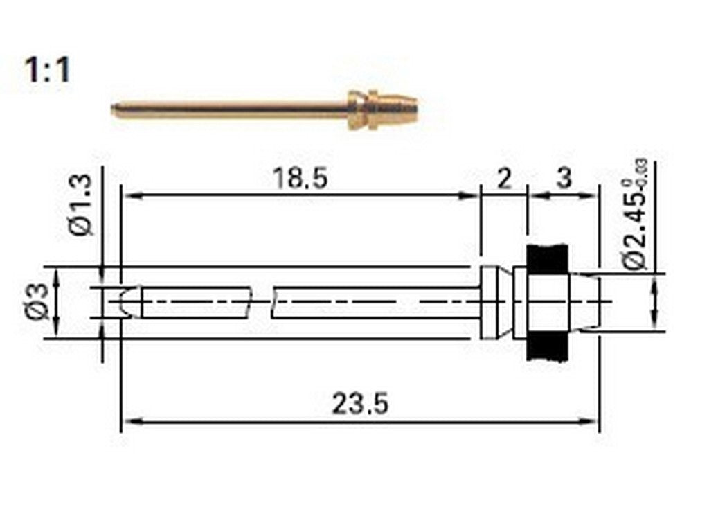Miniline connector S1.3-18.5