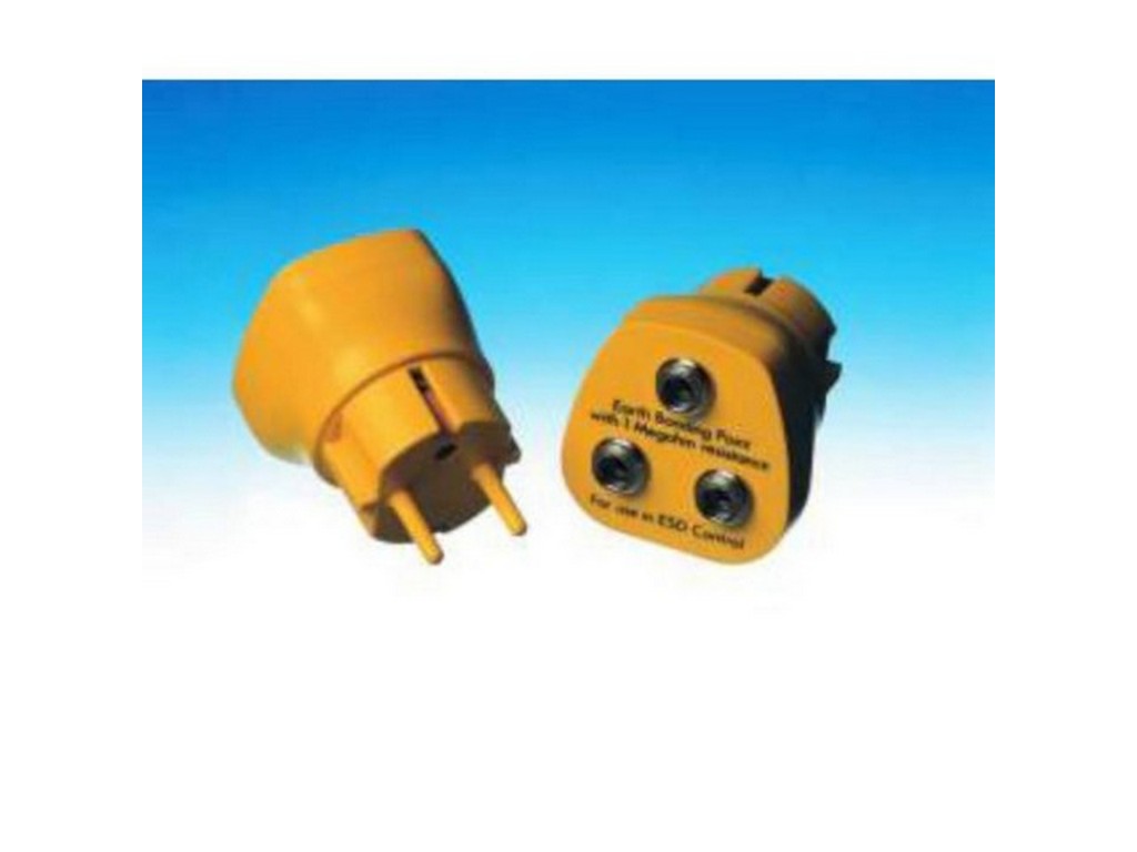 Mains plug with 3x10mm push button, remember adapter 2105061