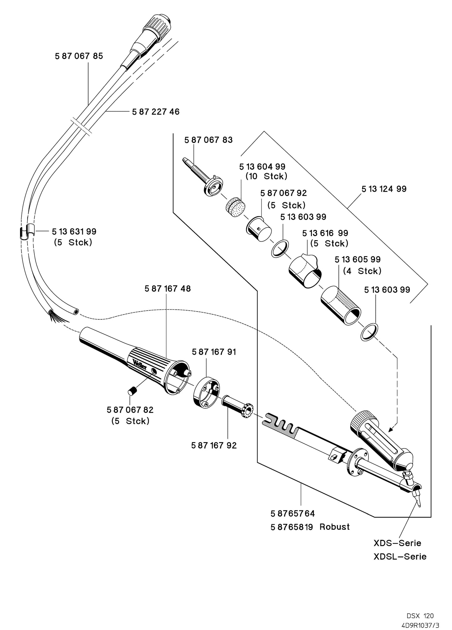 Udloddekolbe DSX 120 ESD