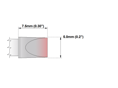 Soldering tip Chisel XL 5mm for TMT-9000S (STTC-117)