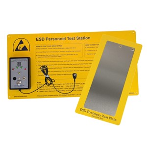 Wrist and footwear tester including English panel & footplate