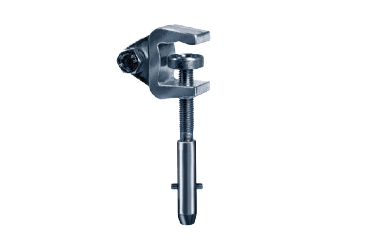 Universal grounding clamp f/Ø20mm + Ø25mm with handle