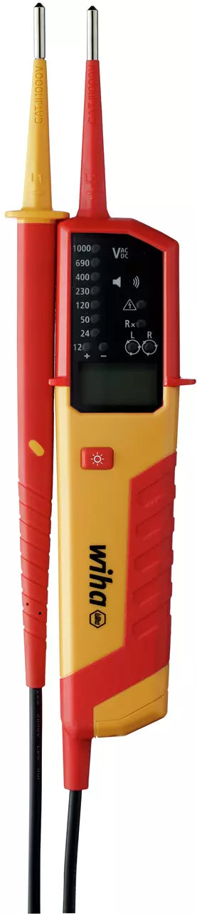 Voltage and continuity tester eMobility, 12-1000V AC, CAT IV incl. 2x AAA batteries