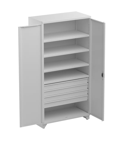 Shelf cabinet 100/40/200, 4 shelves; grey