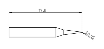 RTP 001 C MS RT Pico tip, conical Ø 0.1 mm, MIL-SPEC