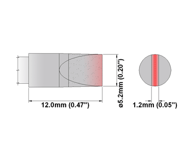 Soldering tip Chisel 30° 5.20mm for TMT-5000S-2