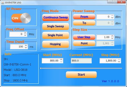 GW-USB-signalgenerator 34.5MHz ~ 4.4GHz