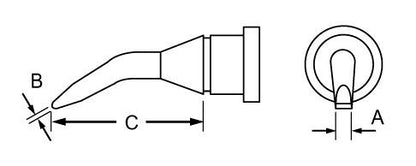 Loddespids 1,2x0,4mm LT-4X