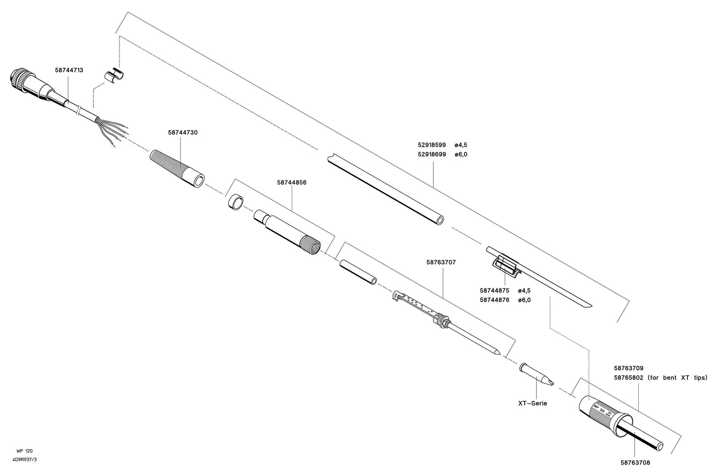 Soldering iron set WP120 with WDH 10T Holder