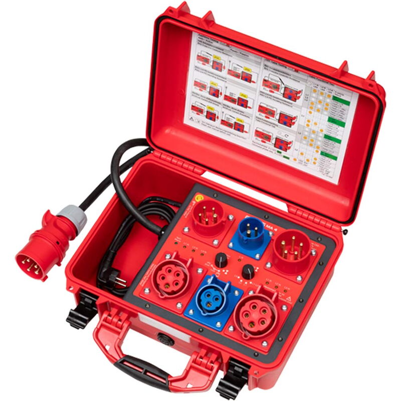 Measurement adapter for active testing of single-phase and three-phase equipment up to 32 A