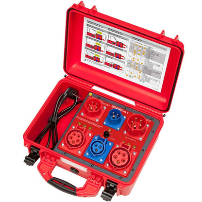 Measurement adapter for active testing of single-phase and three-phase equipment up to 32 A