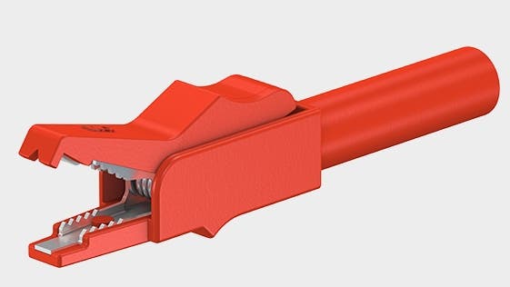 Krokodilleklemme SAGK4-K rød 300V - CAT II - 15A
