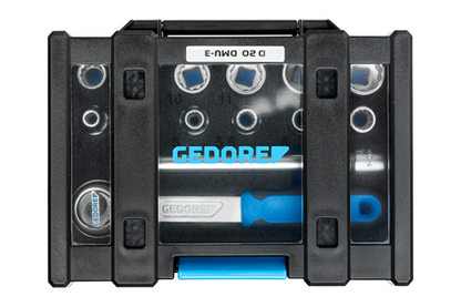 Gedore socket wrench set 1/4 in plastic box 12pcs sockets 4-13mm 1pcs extension 1pcs ratchet wrench