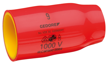 Gedore stikkontakt 3/8 1000V isolert SW13mm m/innvendig sekskant