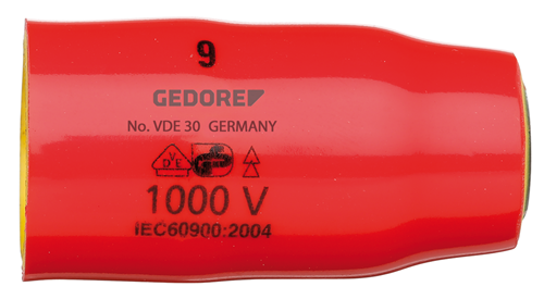 Gedore stikkontakt 3/8 1000V isolert SW6mm m/innvendig sekskant