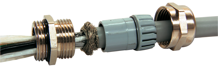 Cable gland brass EMC M20; Ø7-13mm; IP68