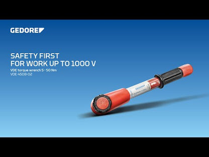 Gedore Torque wrench 3/8 5-25Nm +/-4%, scale step 0.1Nm 1000V insulated