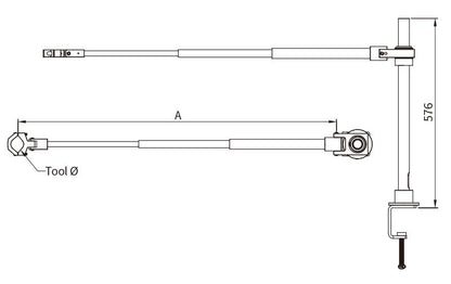 C-Clamp balance arm Table mounting (43-100) cm